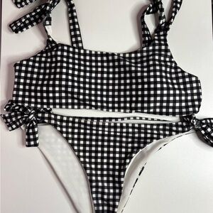 Gingham Bikini Top